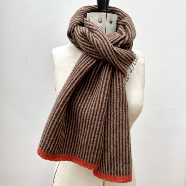 The Stripe - Hickory. Driftwood & Ember Scarf