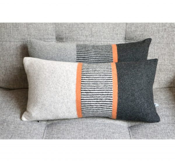 The Stripe Turmeric Charcoal Grey Mix with Charcoal Light Grey