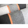 The Stripe Turmeric Charcoal Grey Mix with Charcoal Light Grey close up